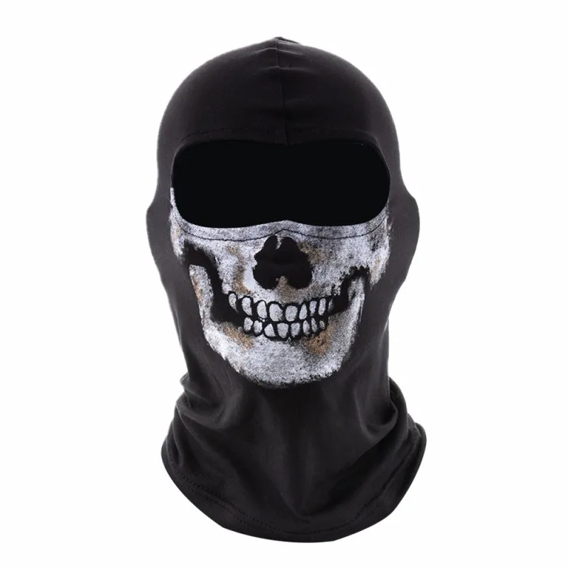 Jogo COD-Windproof Cosplay Balaclava, Crânio Fantasma, Cosplay, Cara Assustador, Guerra Esqueleto Passeio, Headwear ao ar livre, Motocicleta, Bicicleta, Esqui