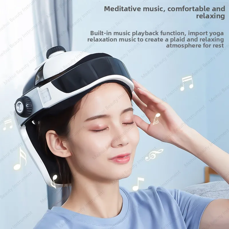 Head Massager Electric Helmet Automatic Scalp Massager Household Press Head Knead and Grab Top of Head