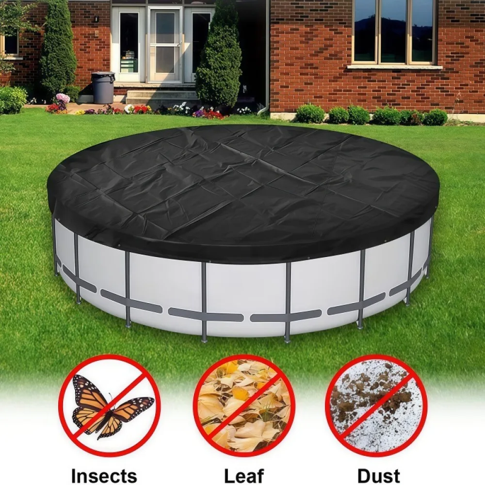UV Resistant Pool Cover Waterproof Dust Proof Protection Shield For Above Ground Round Square Bathtub Garden Water Container