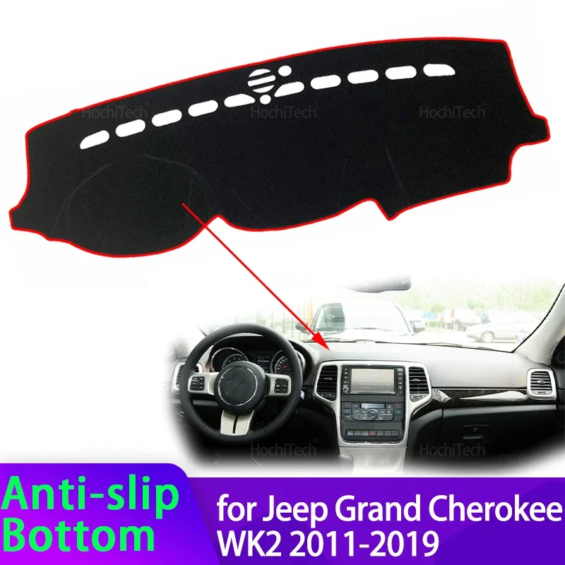 

Для Jeep Grand Cherokee WK2 2011-2019 крышка приборной панели автомобиля, избегайте световой коврика, коврик для приборной панели, чехол, ковры