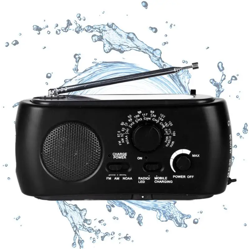 

Hand Crank Radio Portable Radio For Camping Broadcast Receiving Equipment AM FM Receiver With Flashlight For Home Outdoor