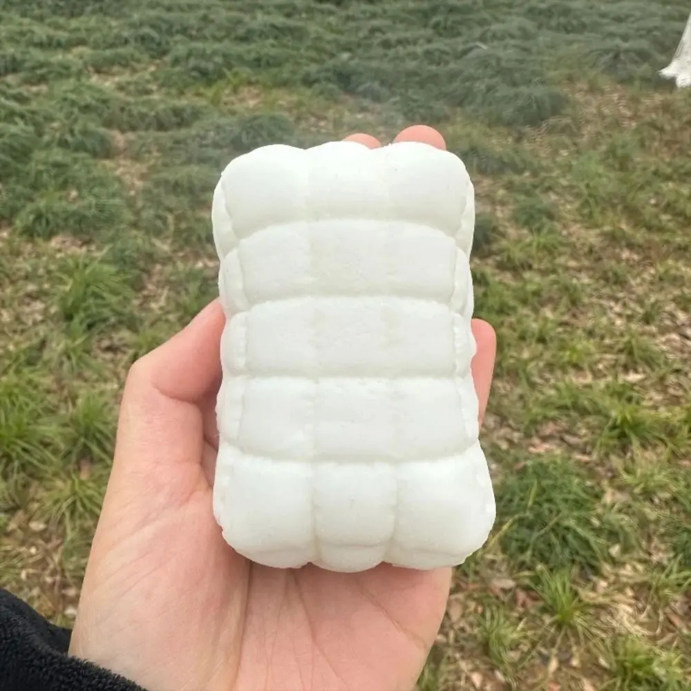 Fun Squishy Soap Fidget Toy Milk White Squishy Texture Stress Relieving Toy Square Soap Relieve Anxiety Squeeze Toys Office Use