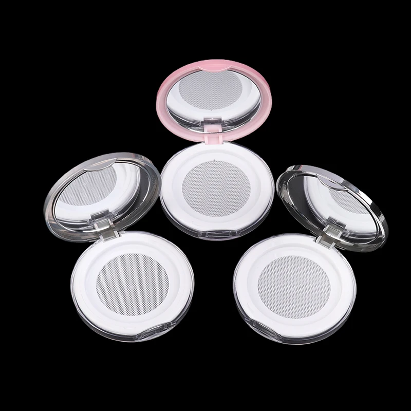 5g Reusable Plastic Empty Powder Case Portable DIY Empty Makeup Container Loose Powder Compact Case With Mirror And Net Sifter