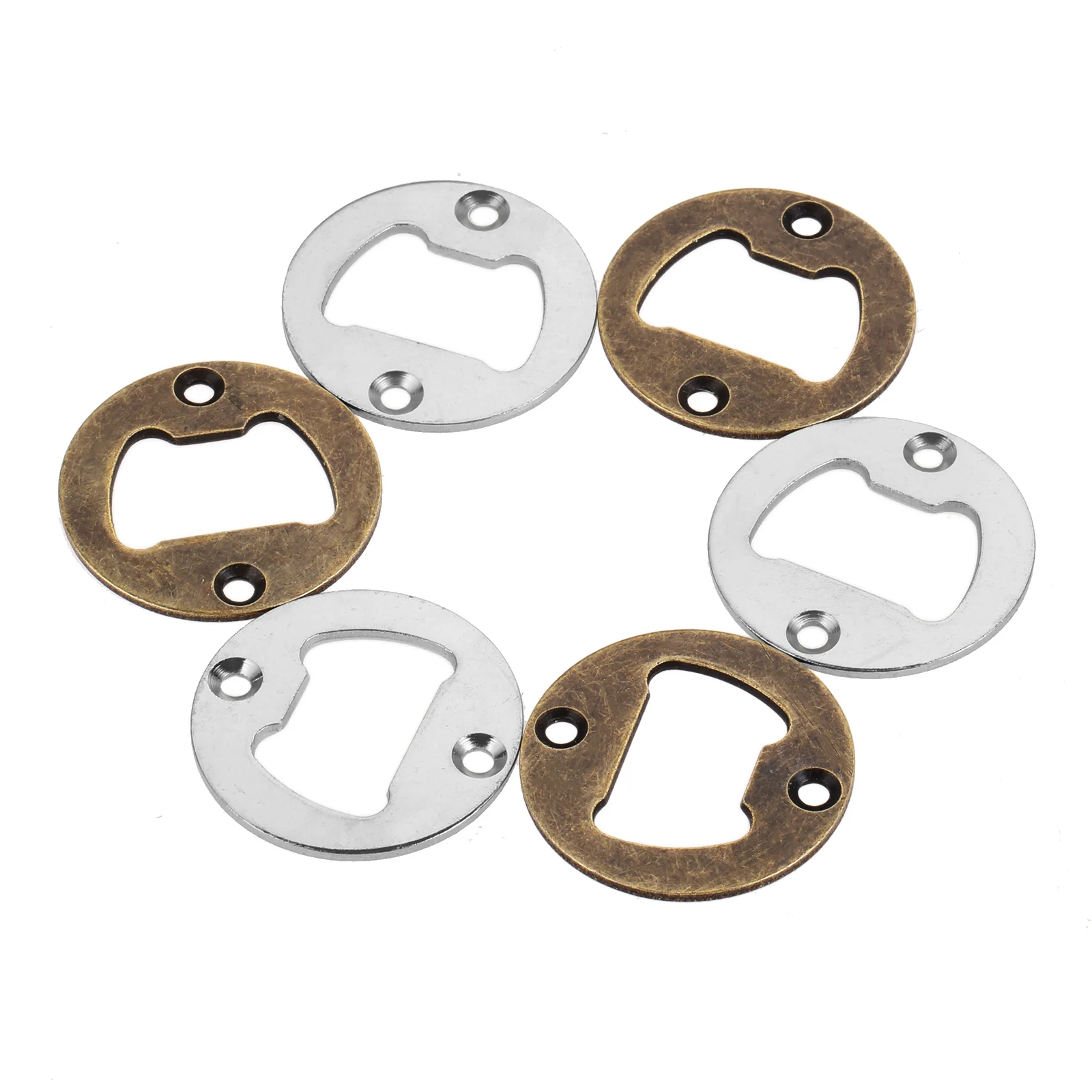 10Sets 40Mm Diy Bier Flesopener Insert Kits Voor Hars Schimmel Muur Opknoping Wijn Bier Flesopeners Met schroeven Keuken Bar Tool