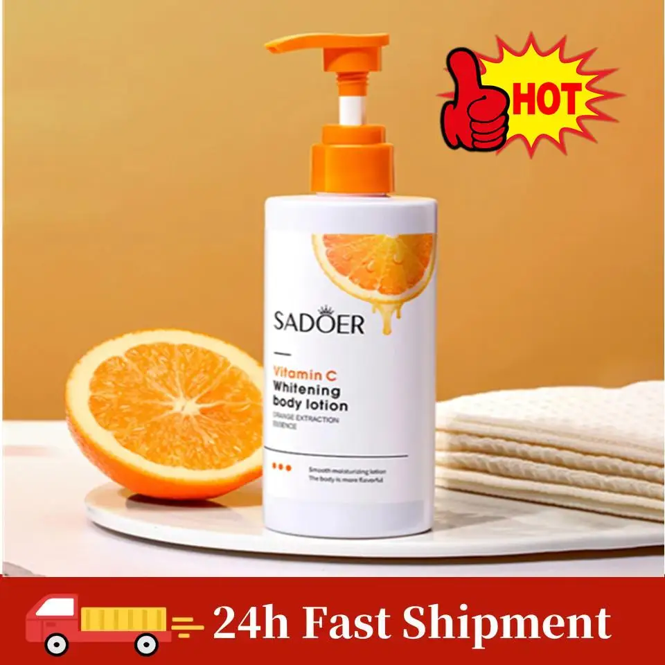 

Vitamin C Body Lotion Whitening Creams Moisturising Exfoliating Leg Arm Back Body Skin Care Cream for Women Men