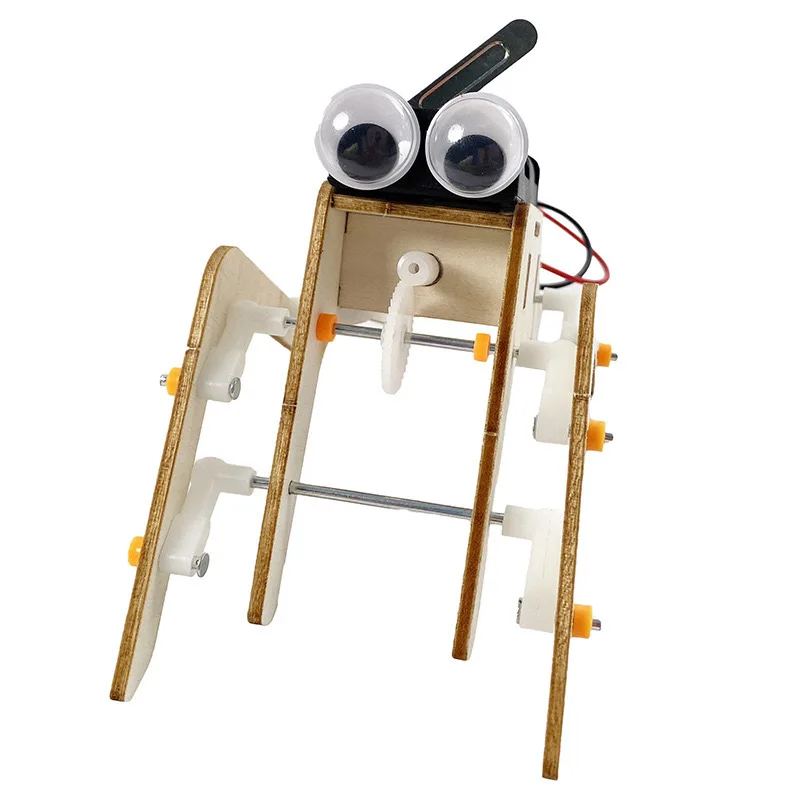 Imagination DIY Handmade Walking Spider Robot Bionic Robot Assemble Model Science Technology Education Experiment Kit Wooden