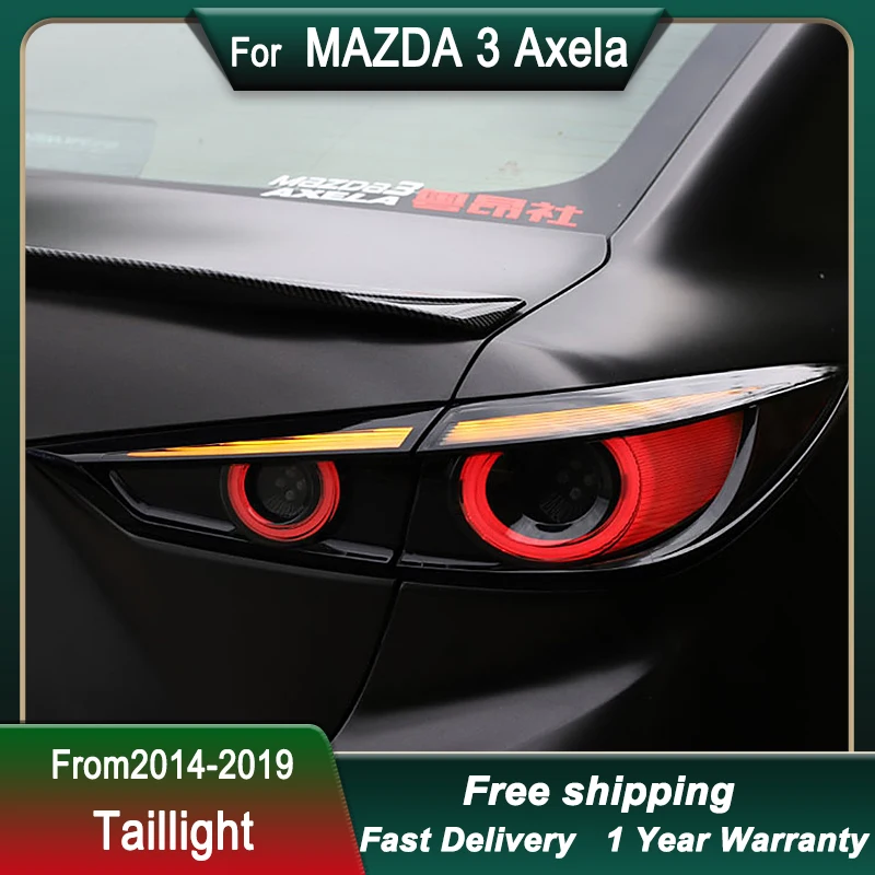 Car styling Tail Lights For MAZDA 3 Axela 2014-2019 new style LED Brake Revers Dynamic Turn Signal Light Tail Lamp Assembly