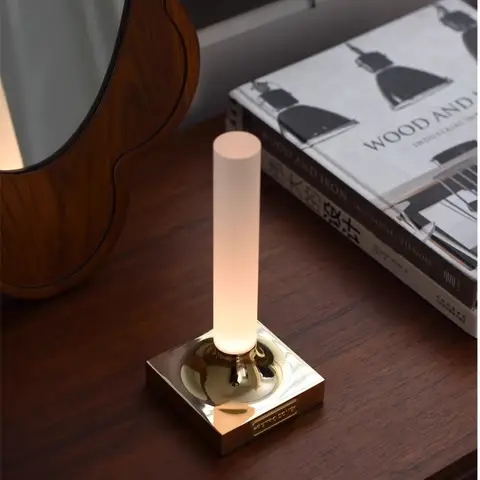 Charging long battery life decorative table lamp Nordic candle bar decorative atmosphere medieval retro minimalist