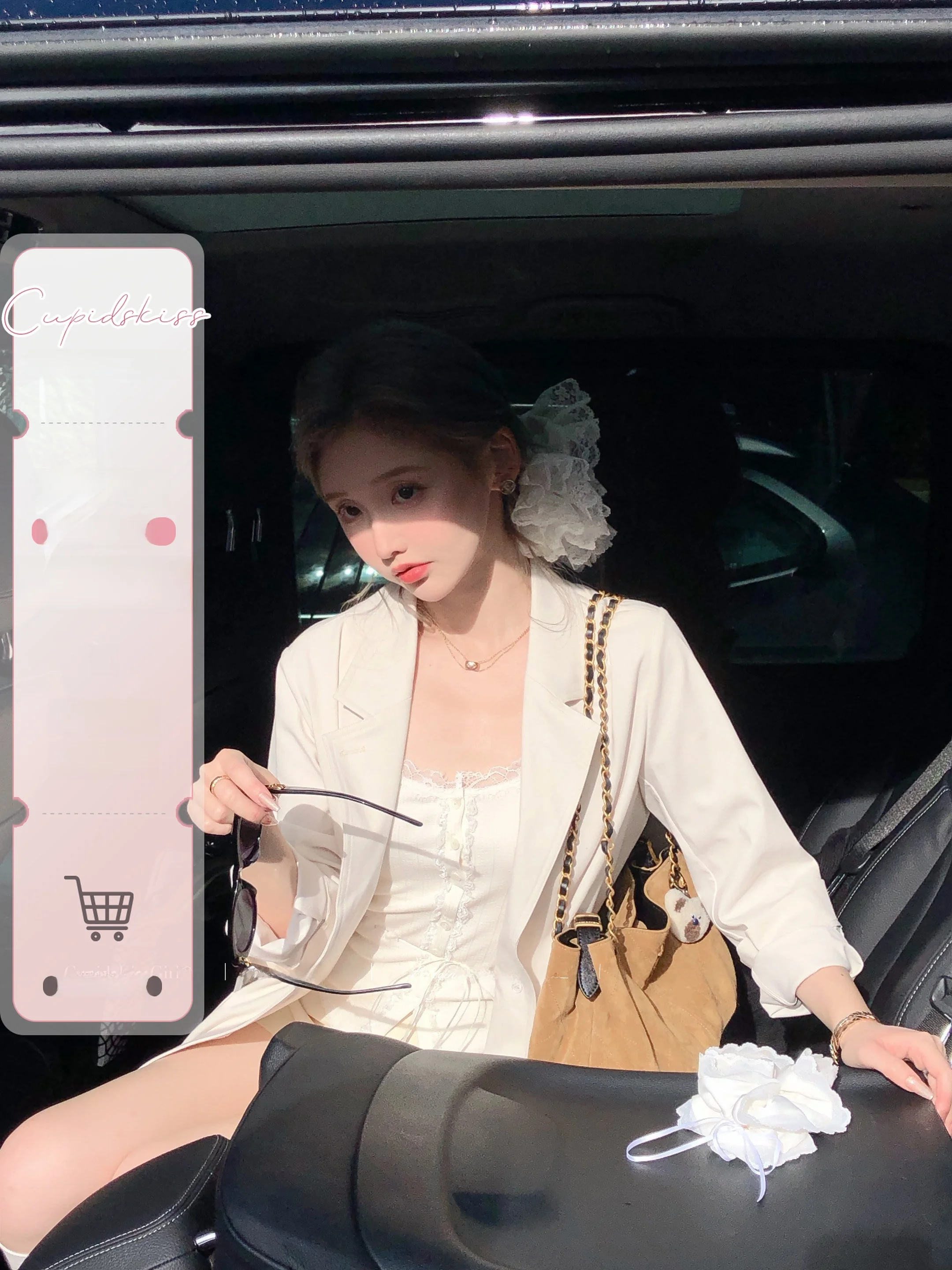 

CSK Cupid Ms. n Cotton Suit Casual Loose Outerwear No Early Autumn Women's Faion Gentle Sle Long Sve