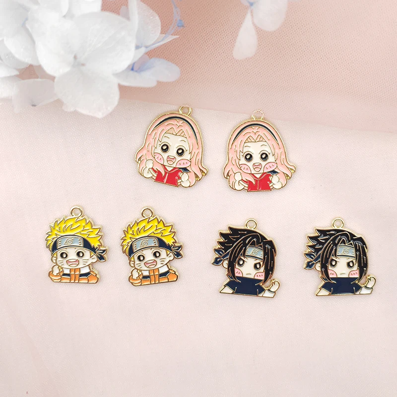 

10pcs Alloy Drip Charm Cartoon Anime Character Earring Charms DIY Keychain Bracelet Pendant Jewelry Accessories Necklace Charms