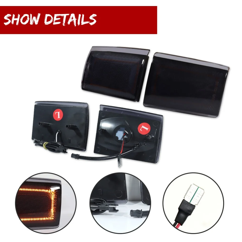 4PCS LED Front Bumper Side Marker Turn Signal Lights Kit For Chevrolet C1500 C2500 C3500 K1500 K2500 K3500 Suburban Blazer Tahoe