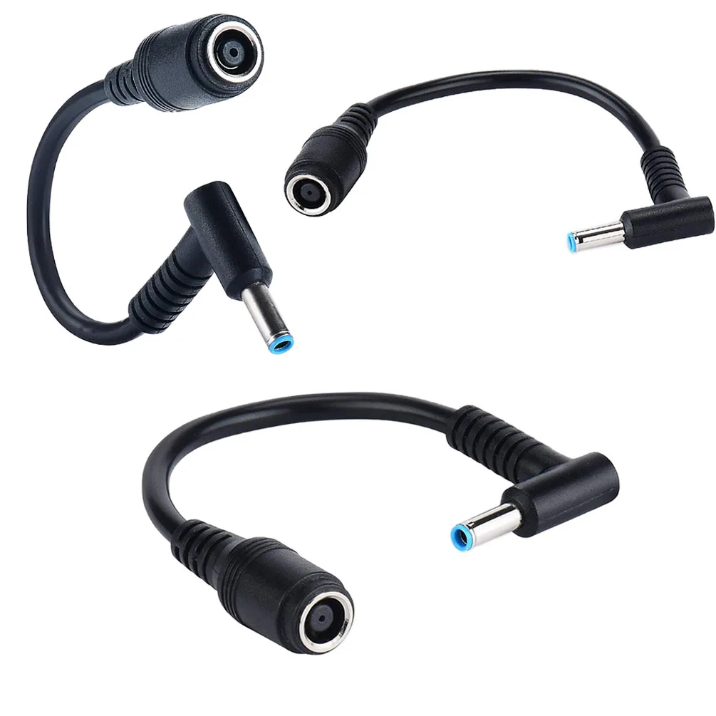 3 Stück 7,4 mm auf 4,5 mm DC-Netzteil-Konverterkabel – universeller Ersatzanschluss für HP/Dell-Laptops (blaue Spitzen).