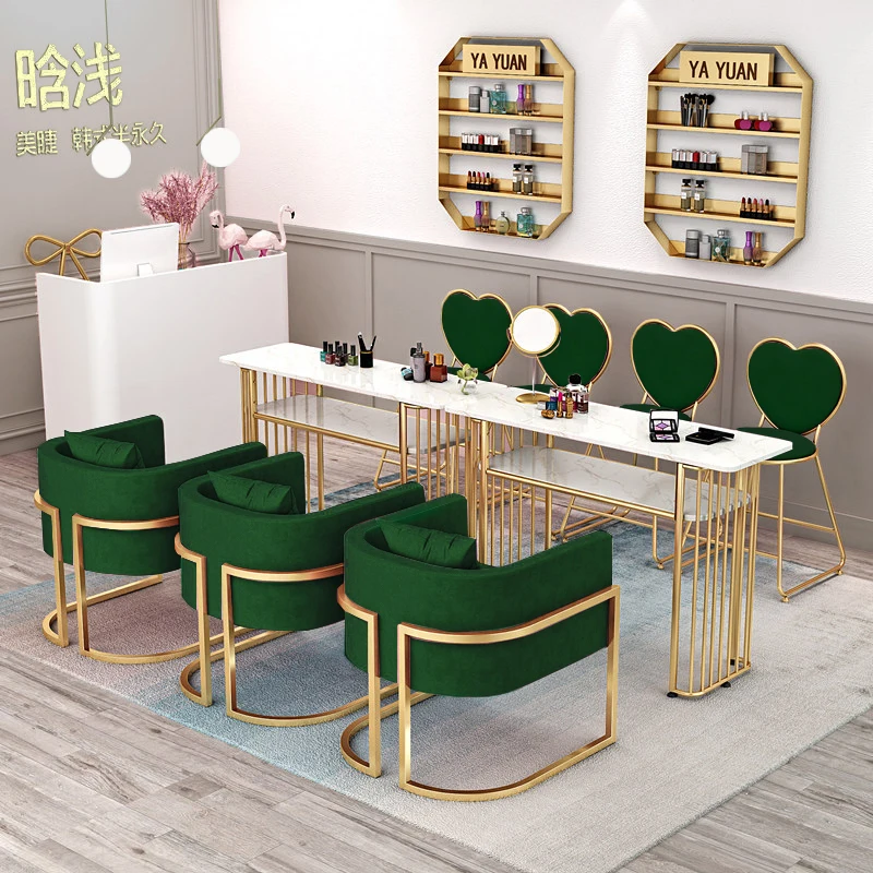 Mesa profesional de diseño para manicura, mueble de salón, reposabrazos, maquillaje, organizador de almacenamiento, tecnología de escritorio