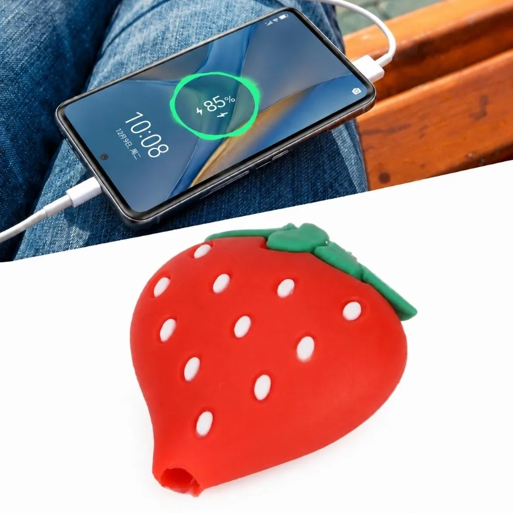 Portable PVC Data Line Protector Soft Fruit Shape Phone USB Cable Protector Charging Cable Protective Cover