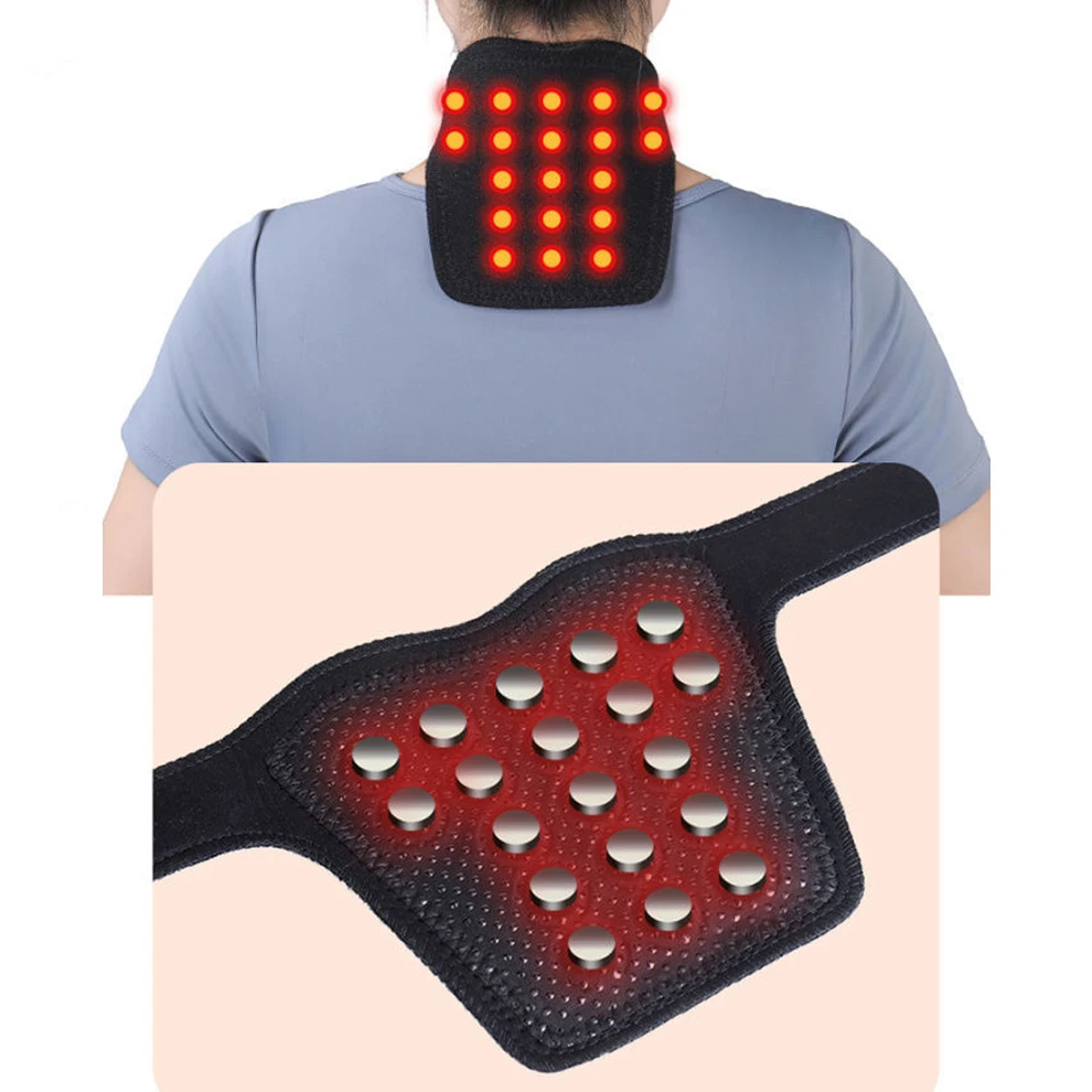 

Self Heating Neck Protector Neck Warm Sleeve With 19PCS Magnet Maintenance Hot Compress Belt Support Neck Brace Massager