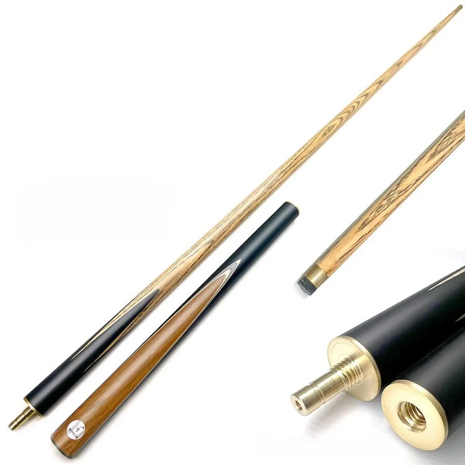 Pool Cue Stick 10mm Tip Snooker Cue Practical Two Sections Men Women 57