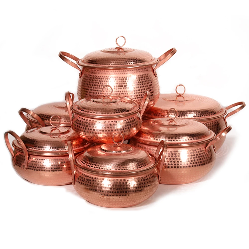 Copper soup pot stew pot  Casserole Steamer Handmade gas cooker stove kitchen cookware cooking tool double ear noodles rice pot