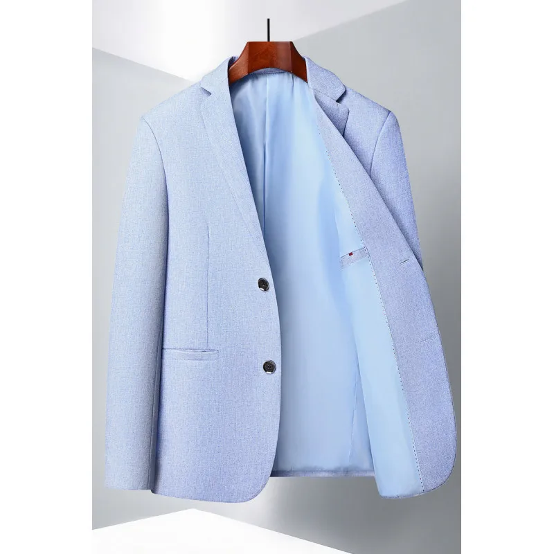 

HOO 2024 Men's Spring Summer Autumn New Double Button blazer Youth Casual Handsome blazer