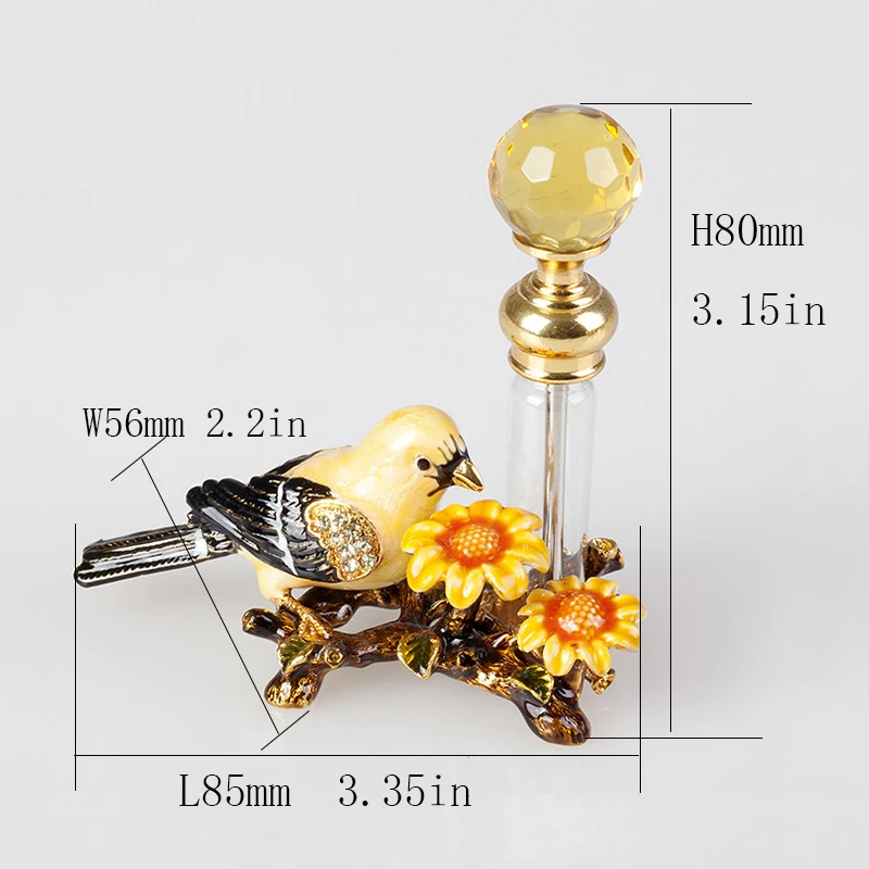 4ml Animal Hummingbirds Rabbit Camel Mermaid Sea Horse Metal Refillable Perfume Oil Attar Bottle Glass Gift Wedding Home Decorat
