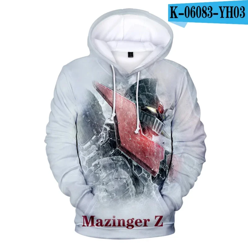Mazinger Z-sudaderas con estampado 3D para hombre y mujer, sudadera holgada de alta calidad, ropa de calle de juego, novedad de 2021
