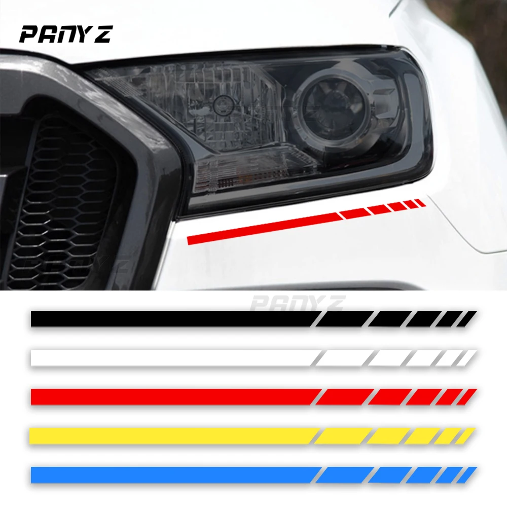 Car Sticker 2 Sets 4PCS Truck Vinyl Stripe Sport Rearview Side Mirror Decal Vehicle Body Accessories 20 * 0.7cm Universal 2023