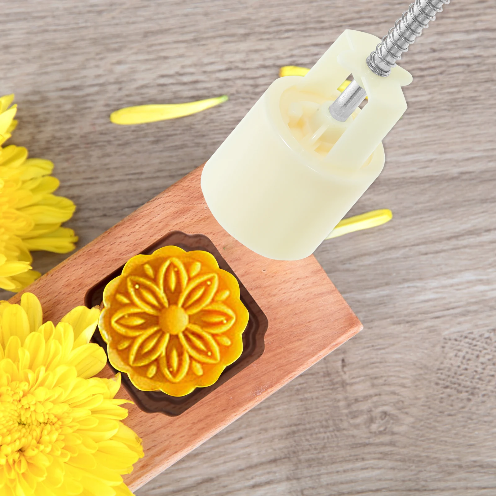 

1 комплект, пресс-форма для торта «Луна», силиконовая пластиковая форма с цветочным узором, декоративный инструмент для выпечки для середины осени, штамп для печенья «сделай сам», легко снимается