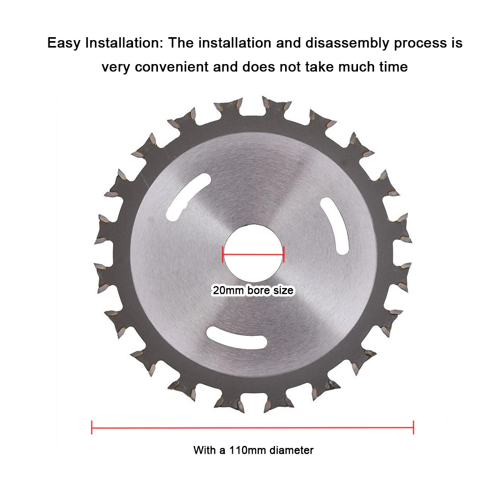 Lame de Scie Double Face, Disque Multifonctionnel pour Ministres le Bois, Planche de Calcul Fine de 1.8mm, Diamètre de 110mm, Alésage de 20mm, 40T