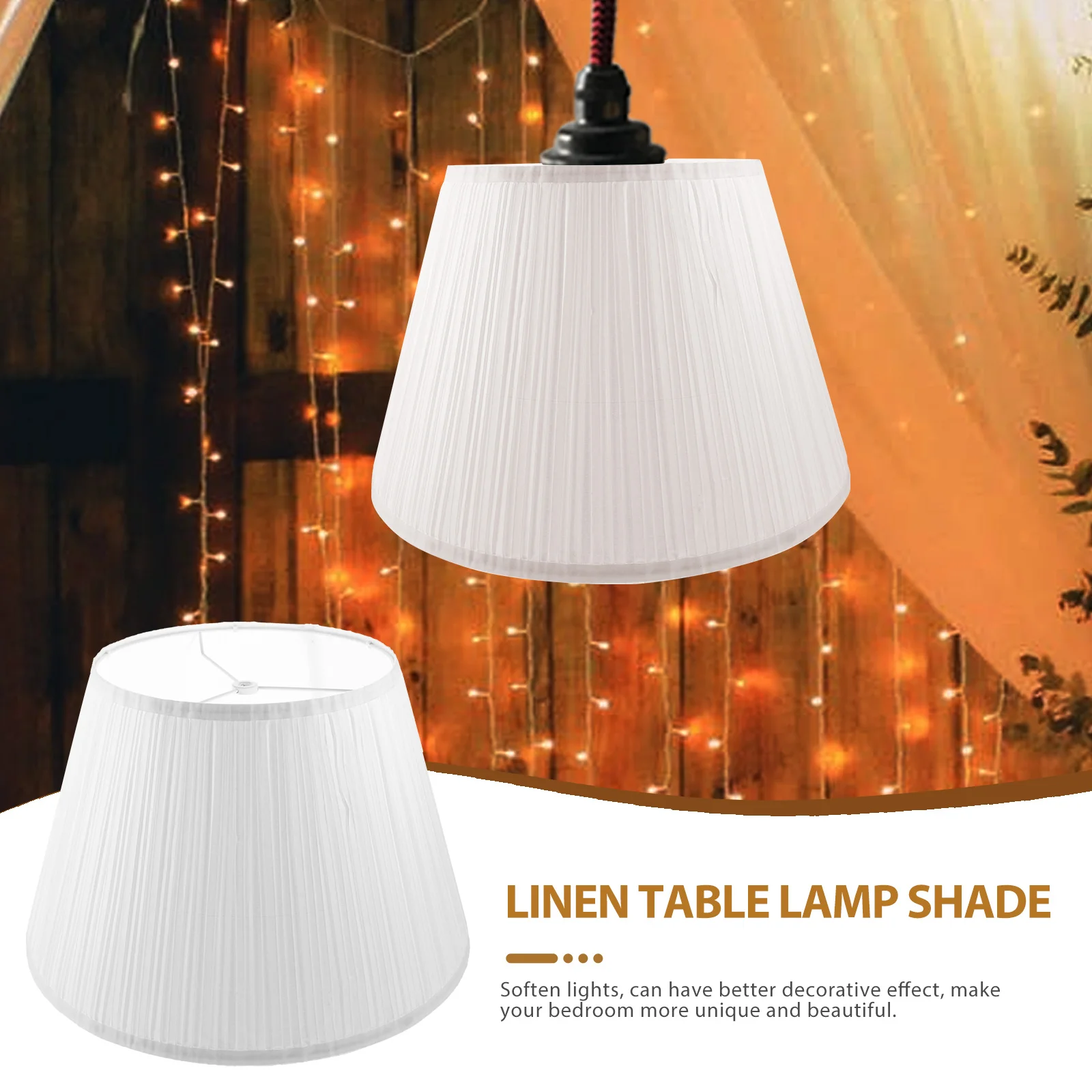

Linen Fabric Lamp Shade E14 Grey Table Pendant Light Cover Bedroom Living Room Decorative Light Easy Install Iron