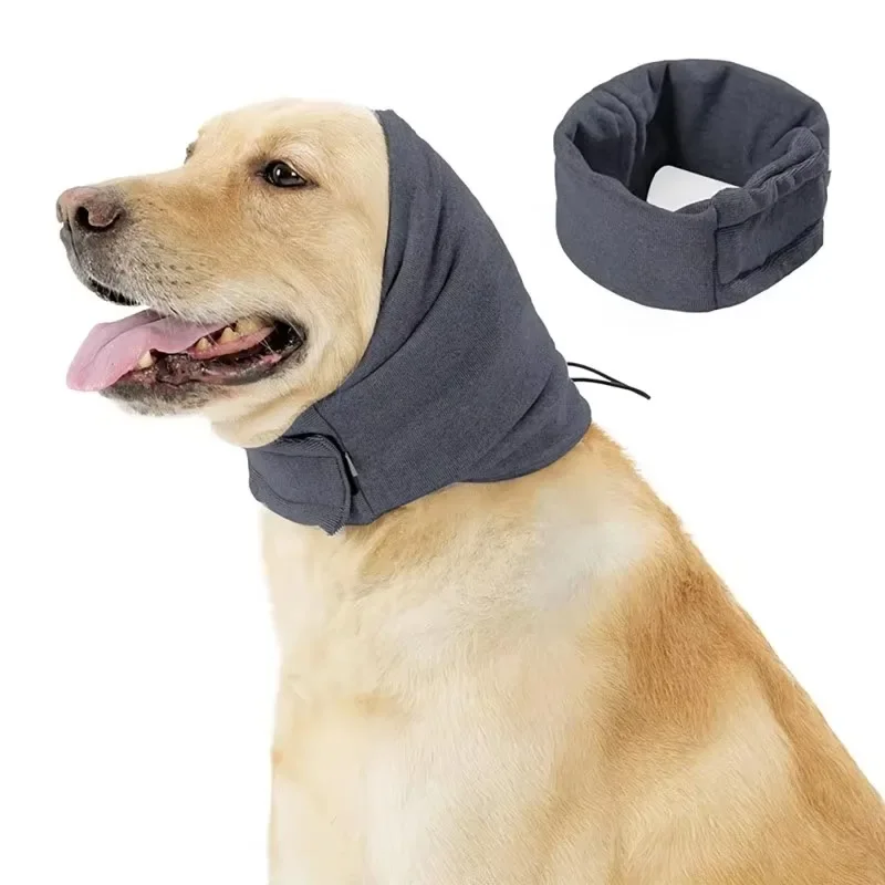 Dog Grooming Ear Muffs Noise-Proof Washable Dog Neck Ears  Adjustable Multifunctional Soothing Mood Pet Warm Head Cover