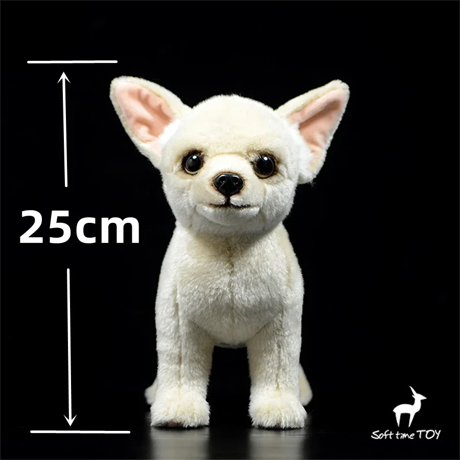 Chihuahua สุนัข High Fidelity อะนิเมะน่ารัก Plushie สุนัขของเล่นตุ๊กตาเหมือนจริงสัตว์จําลองตุ๊กตาตุ๊กตาคาวาอิของขวัญของเล่นสําหรับเด็ก