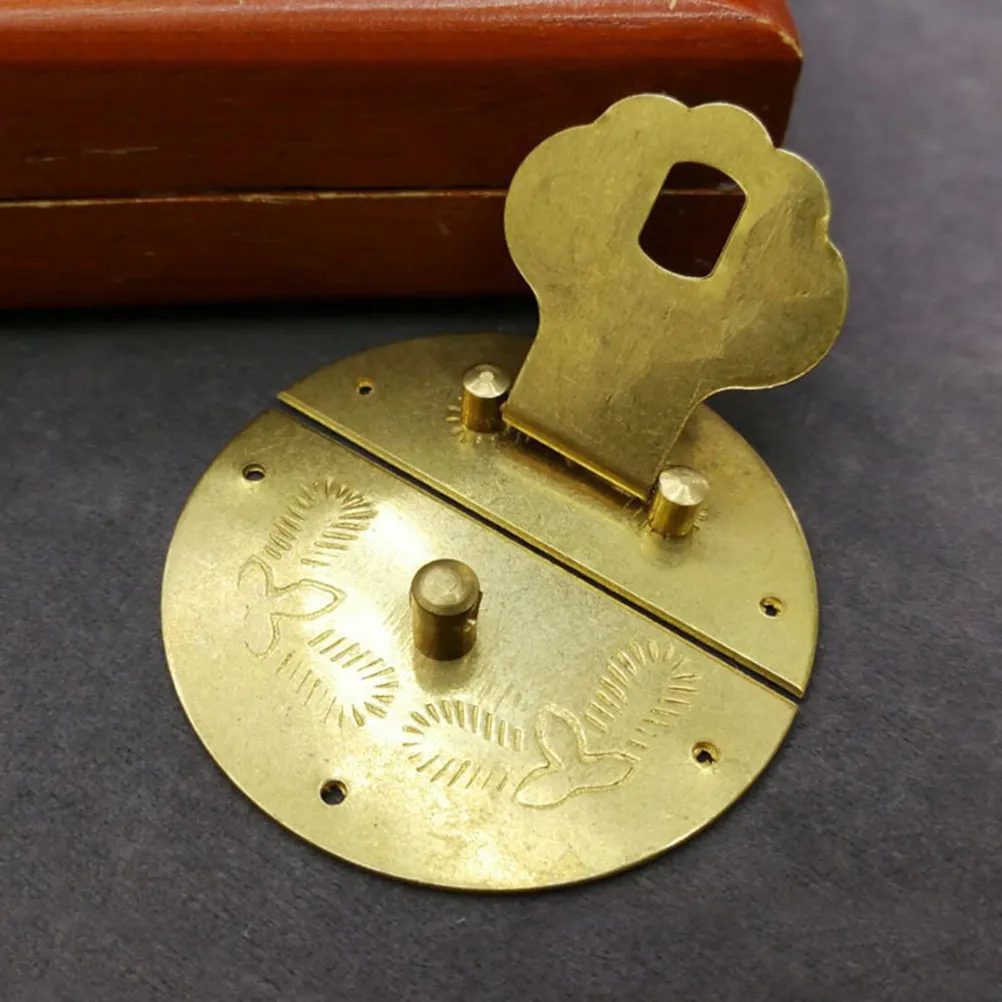 

3Cm Round Retro Latch Buckle Gold Finish Decorative Box Catch for Jewelry Wooden Gift Wine Chests Vintage Hardware