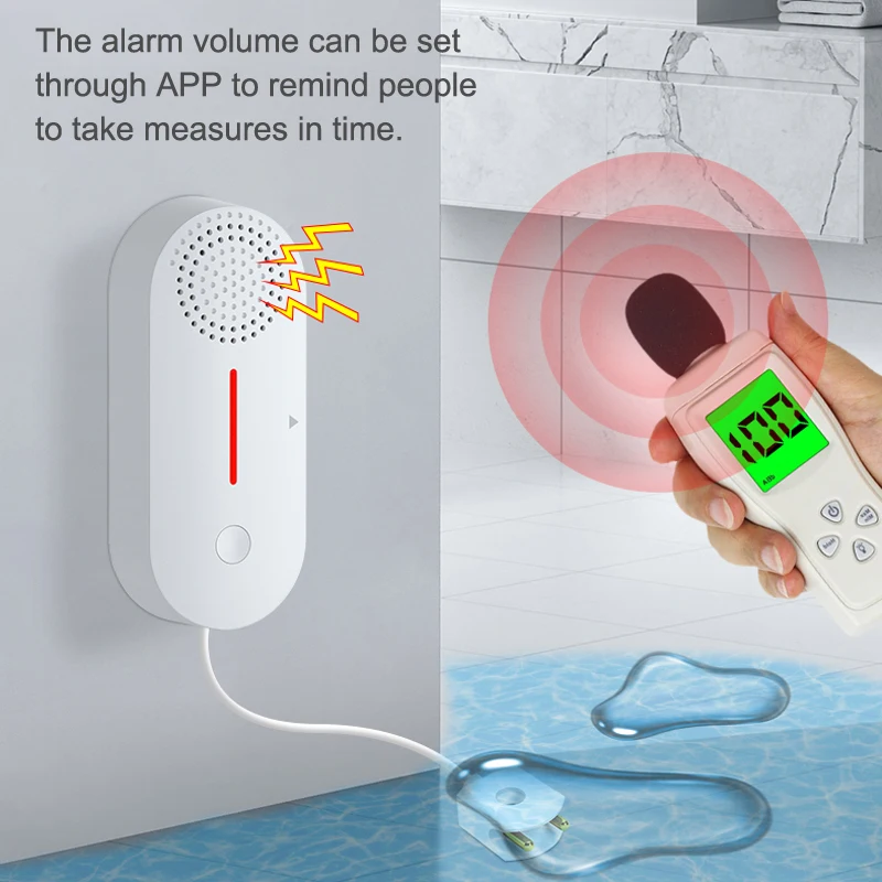 Tuya WiFi Water Sensor Water Leakage Detector Smart Home Flood Overflow Safety System APP Remote Alarm Work With Tuyasmart