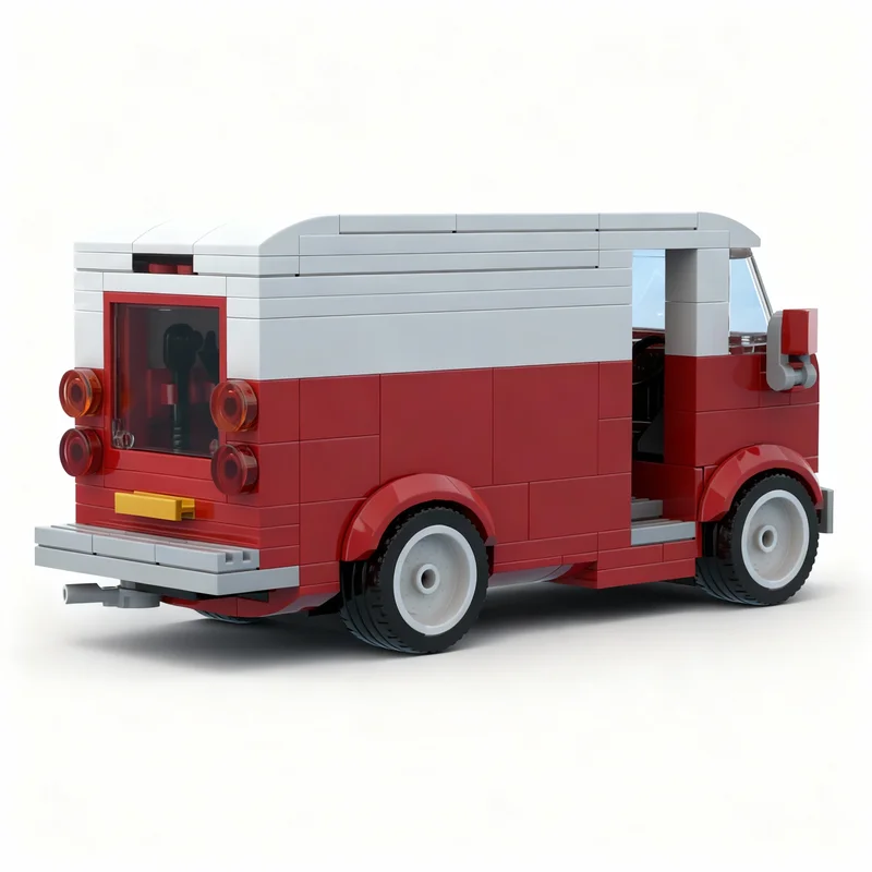 236pcs MOC Grace Red Version City Traffic Model Building Blocks Architecture DIY Birthday Kids Creative Idea Christmas Gifts Toy