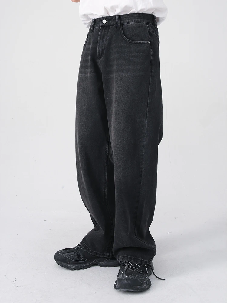 IEFB Herren Koreanische Sle Straight Wide Leg Jeans Faionable And Sli Herrenbekleidung Accory