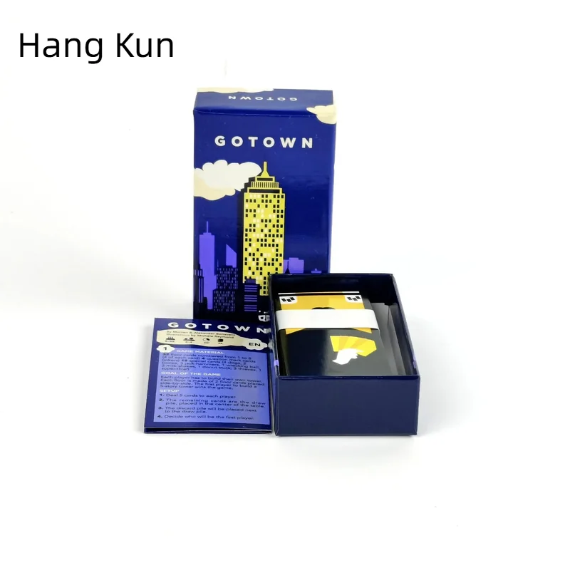 Hang Kun GoTown | Card Game Family Puzzle | 2-4 Players | Multi person interactive gathering board game