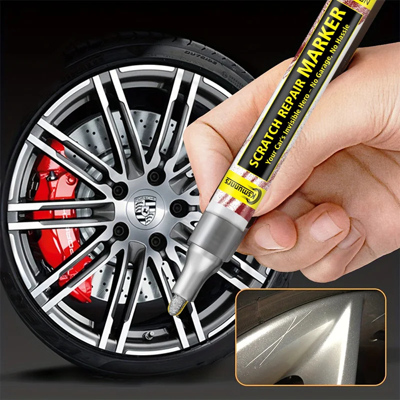 1pc Touch Up Paint Wheel Scratch Fix Cars Rim Scratch Repair Pen Portable Quick And Easy For Car Wheel