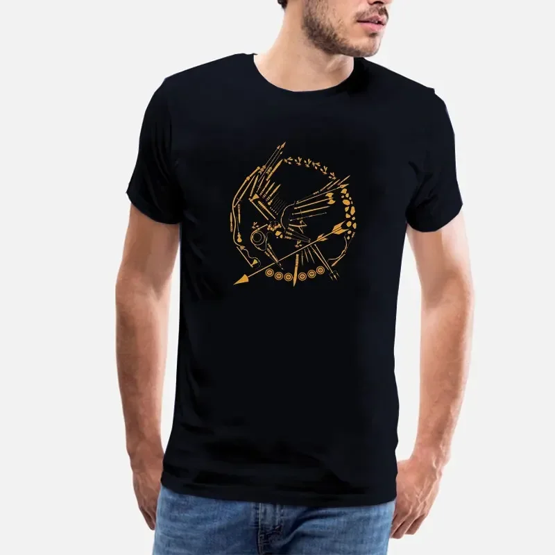 2024 Men's T-shirt Hunger Games Movie Tshirt District 12 Hunger Games Mockingjay Summer Crewneck Short Sleeve Creative Top