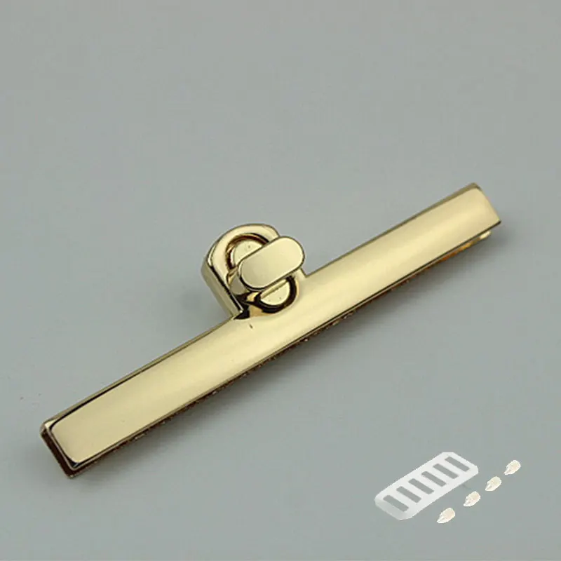 1pc Metal Bag Oval Clasp Long Strip Bag Buckle High Quality Twist Lock For DIY Handbag Purse Fashion Hardware Bag Accessories