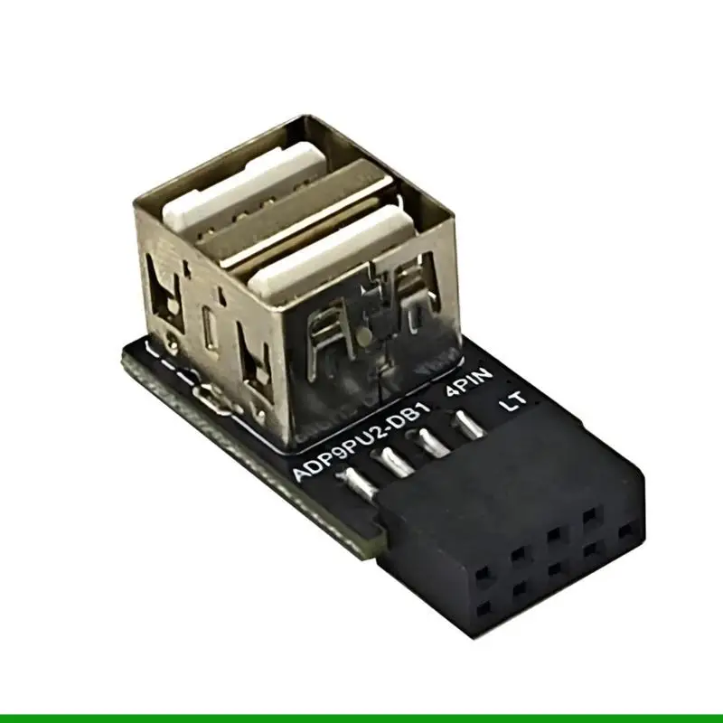 U55C 9Pin To USB 2.0 Adapter Expansion Board Motherboard 9P to USB Conversion USB 2.0 9Pin to Female Double Layer for USB