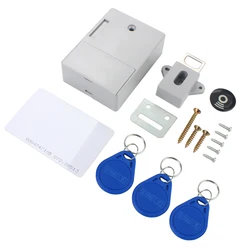 EMID Card Smart Sensor Electronic Lock Hidden Drawer Lock Cabinet Door Lock RFID Furniture Lock  AA Battery Powered