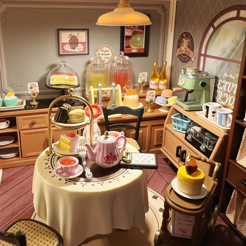World Cabin Scene DIY Toy Milk Tea Building Blocks Handmade House 3D Assembly Model Girl Miniature Gift Building Blocks