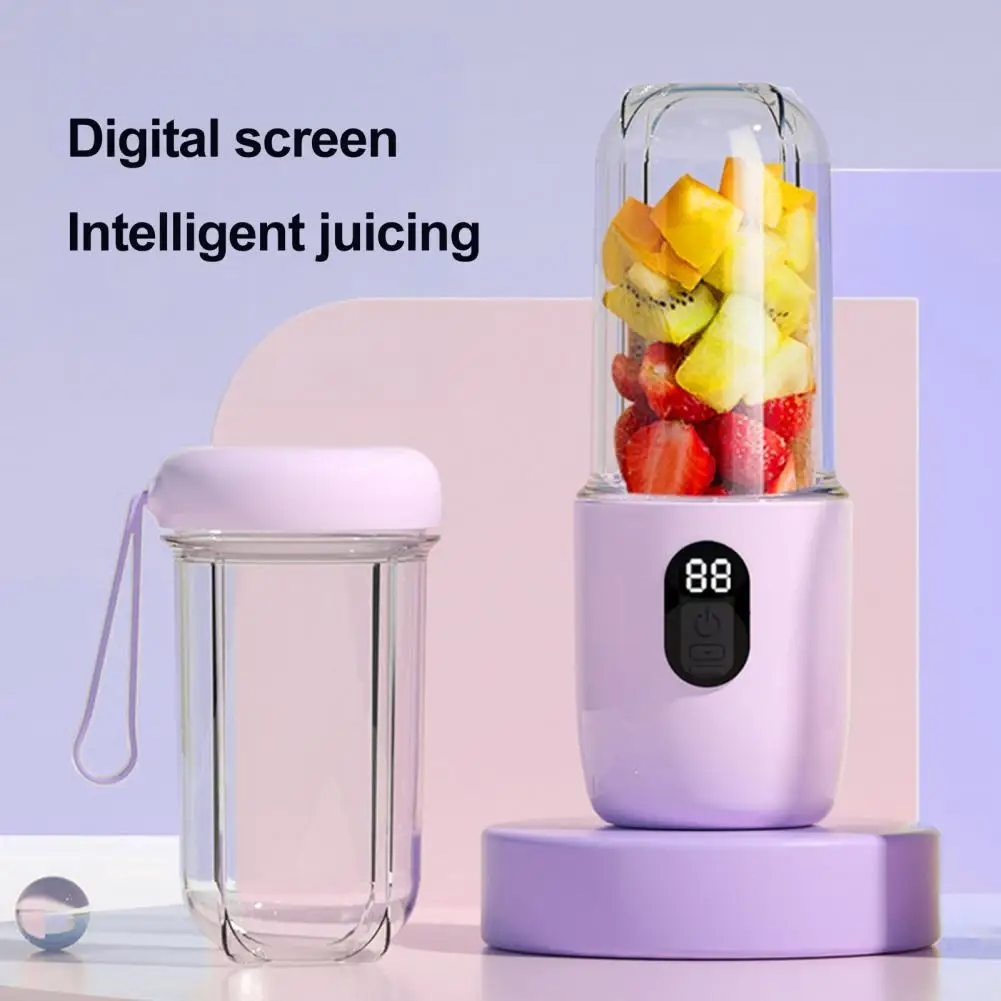 

Portable Electric Juicer USB Rechargeable Digital Display Personal Blender Smoothies Shakes Fruit Juicing Bottle Kitchen Gadgets
