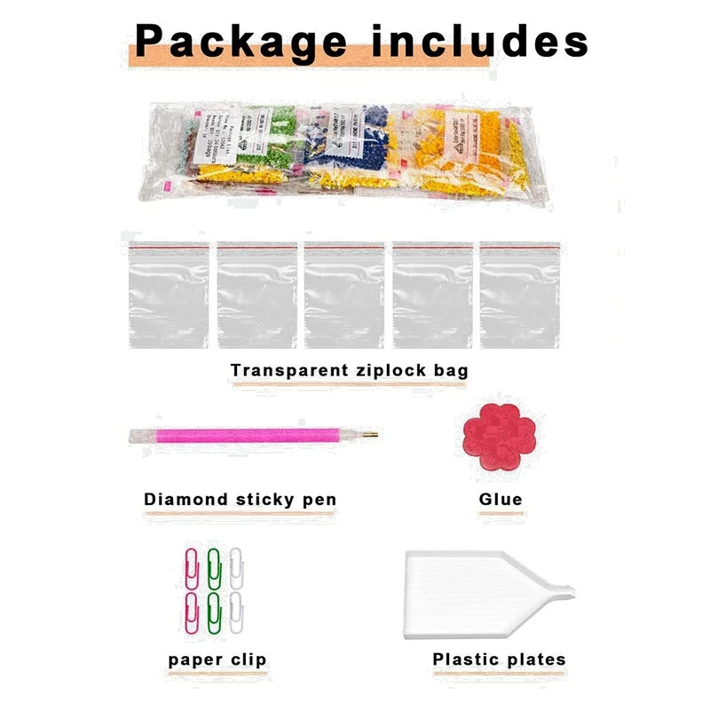 DIY Diamond Painting Lovely Home Paste Diamond Embroidery Round Resin Diamond Cross Stitch Home Wall Decor 30X40cm