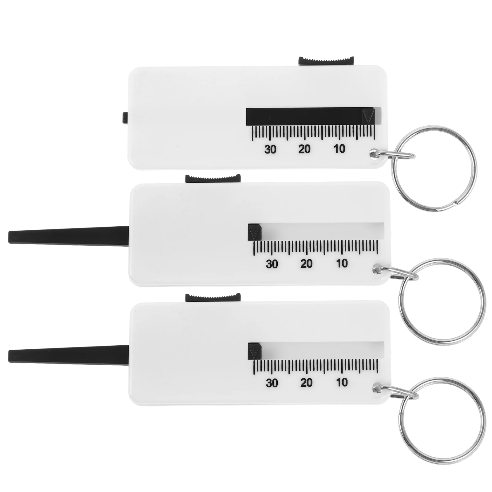 

3Pcs Tire Tread Depth Gauge Quick and Easy Measurement Durable ABS Car Accessory Tire Depth Gauge Measurer Tool