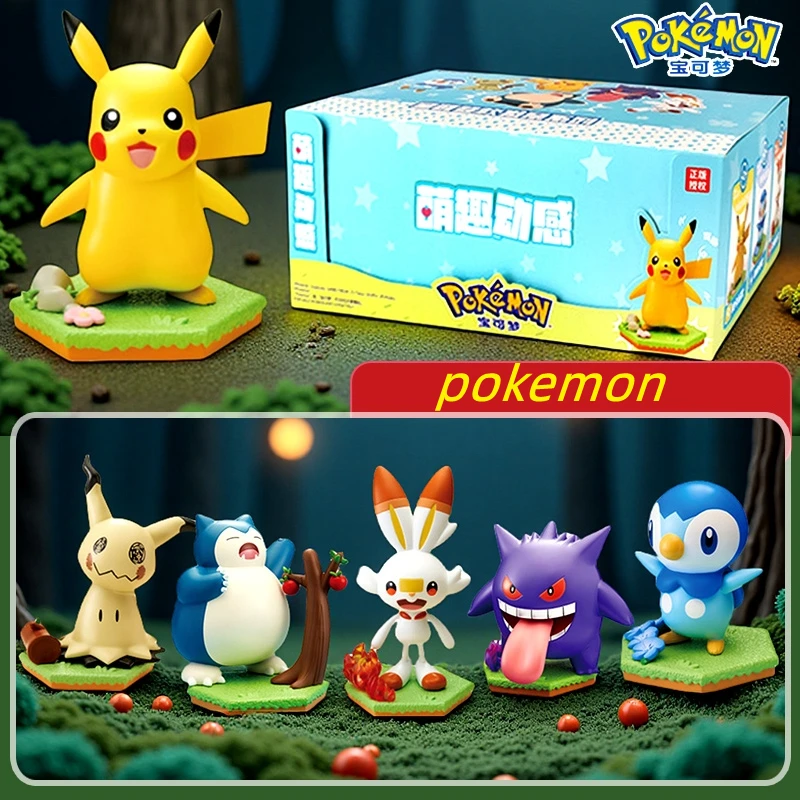figurine-originale-pokemon-mecanique-monstres-de-poche-pikachu-piplup-ronflement-gengar-mimikyu-jouet-pour-enfants-cadeau