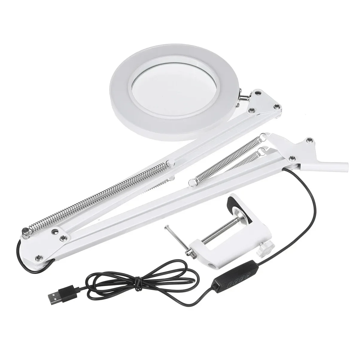 

Led Folding Long Arm Clip Eye-Protection Lamp USB Reading Book Light Led Clip-on Magnifying Glass Electronic Maintenance Light