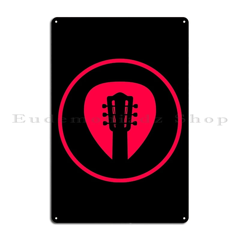 Guitar Pick Pink Metal Plaque Poster Rusty Garage Living Room Designs Club Bar Tin Sign Poster