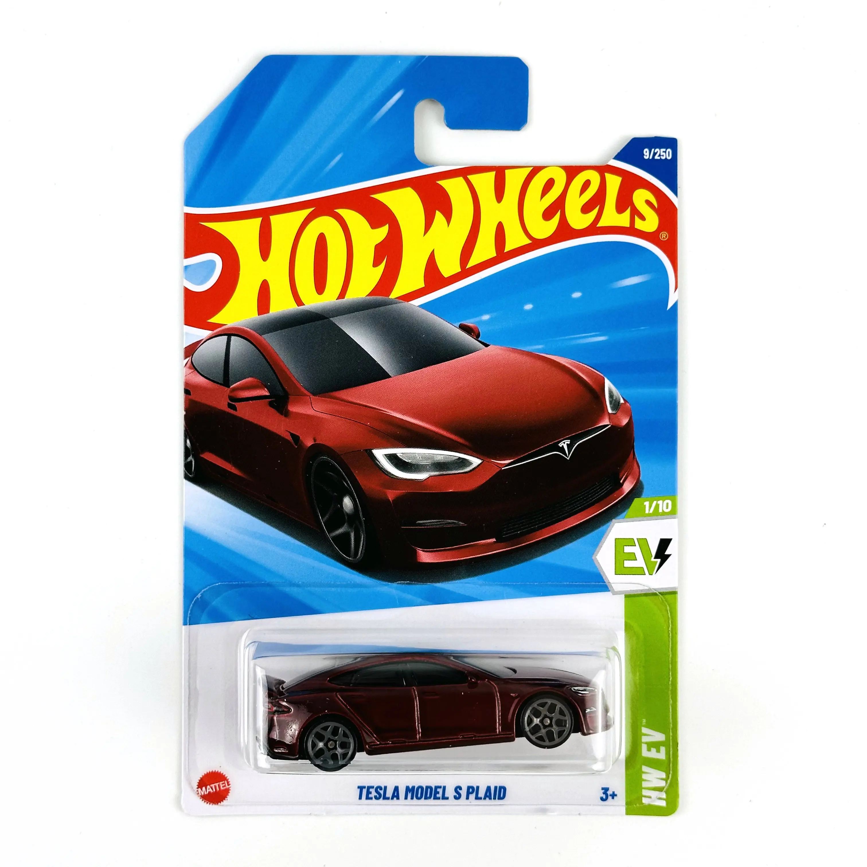 

2025-9 Hot Wheels Cars 2025A TESLA МОДЕЛЬ S PLAID 1/64 Металлическая литая модель игрушечного транспортного средства