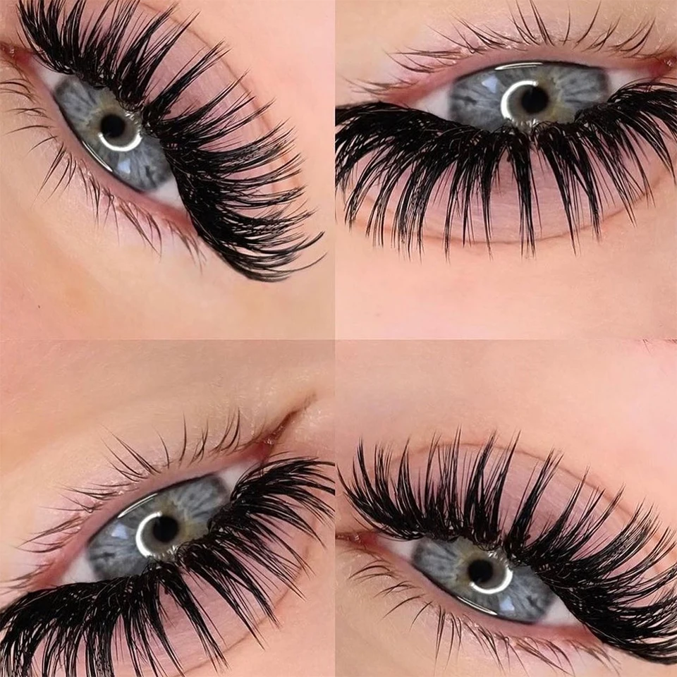 5 Pairs Female Cosplay Fake Eyelashes Korean Makeup New Style Wet Spikes 3d Eyelash Bulk Wholesale Manga Lashes