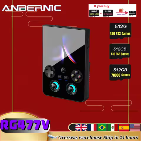 Anbernic RG477V Retro Handheld Video Game Console 4.7 LTPS In-Cell display Android14 5G SOC chip Video Player PSP PS2 RG 477V